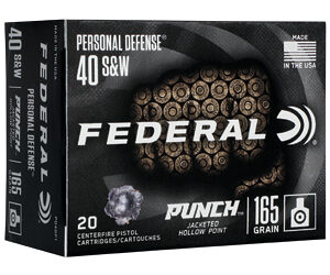 FED PUNCH 40 S&W 165GR JHP 20/200