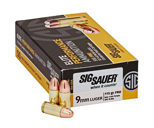 SIG AMMO 9MM 115GR FMJ 50/500