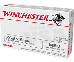 WIN 7.62X51 M80 149GR FMJ 20/500
